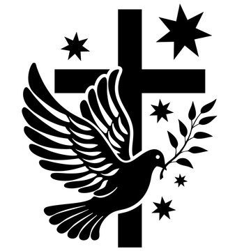 dove of peace and cross