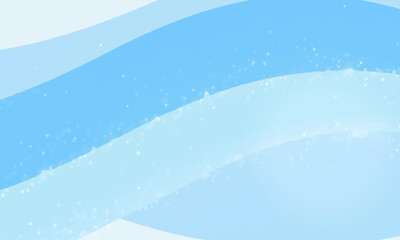 Abstract blue wave background featuring a festive winter snowflake pattern, perfect for a cold season holiday or New Year celebration card design.