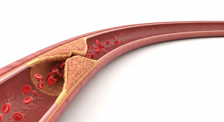 Longitudinal Artery Cut — Severe Plaque Narrowing