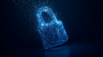 Secure your digital world with this stunning glowing padlock, symbolizing trust and cutting-edge cyber protection for business and personal data safety