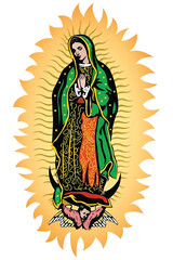 Our Lady Of Guadalupe Religious Icon Art