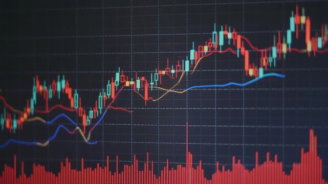 乱高下する株価のチャート 