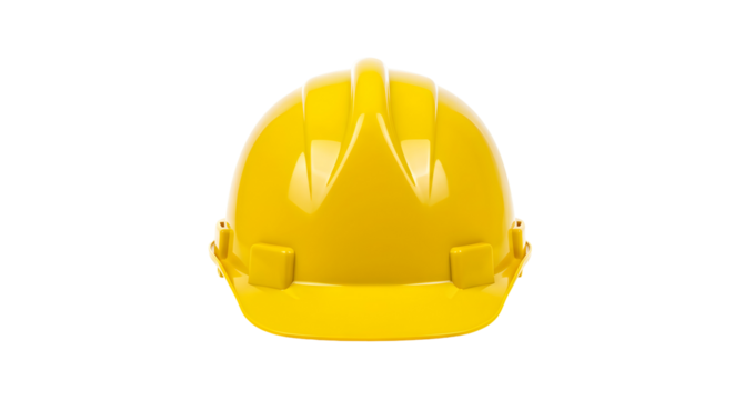 Bright Yellow Hard Hat for Construction Safety.