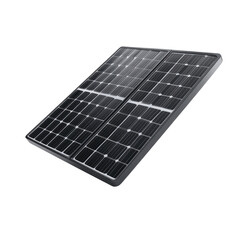 Solar panel module with grid pattern on black background
