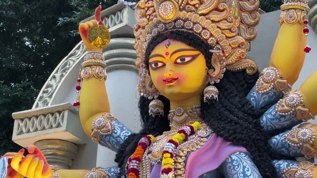 Devi Durga during Vijay Dashami event at Red Road, Kolkata