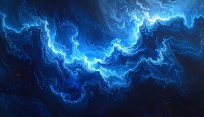 Obraz premium An abstract image showing swirling blue and white atmospheric formations, reminiscent of energy fields and cloud structures