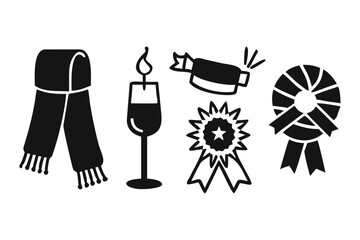 Winter holiday elements for festive season design