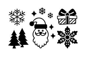 Christmas elements for festive holiday season design