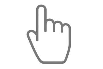 Fototapeta premium Hand cursor pointer clicking or selecting on websites, user interfaces, and digital applications. Transparent background