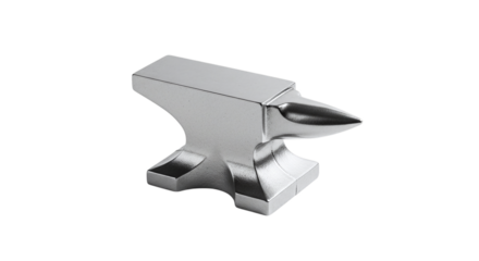 Small metal anvil for jewelry making and other crafts, isolated on transparent background