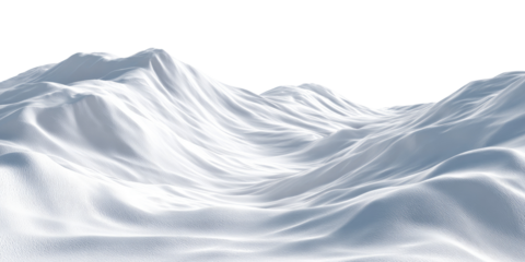 Snowy mountain range, soft, flowing textures