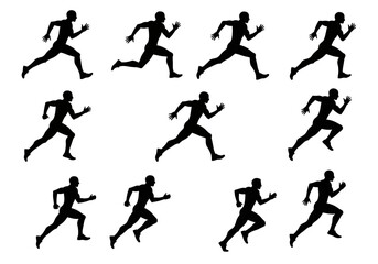 Dynamic Display of Running Silhouettes A Celebration of Motion and Energy