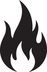 Fiery red and yellow flame icon with dynamic energy and heat perfect for digital and print applications