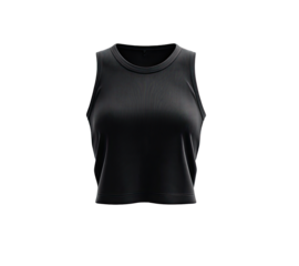 Dark gray cropped tank top