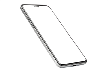 Sleek modern smartphone with blank screen isolated on a deep black background