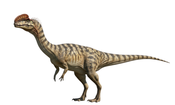 Dilophosaurus dinosaur illustration transparent background cutout png