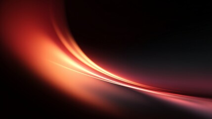 A Stunning Display of Curved Light Flowing in Warm Hues Against a Dark Background Captivating the Viewer with Its Subtle Beauty