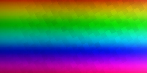 Light Multicolor, Rainbow vector modern geometrical background. Abstract template. Geometric pattern in square style with gradient.