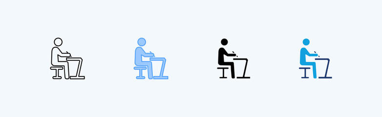 Fototapeta premium Writer Multiple Icon Illustration Vector