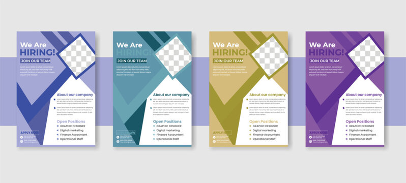 we are hiring job vacancy flyer template geometric corporate recruitment and career opportunity poster design