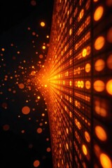 Website performance optimization, speed and efficiency, streamlined digital processes, high speed data. A dynamic, abstract visualization of high speed data transfer and optimized digital processes.