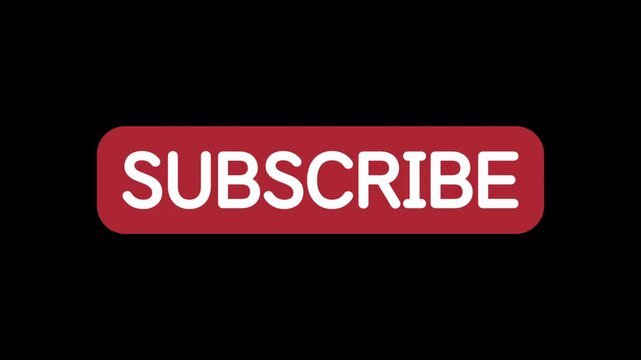 Clean Youtube Subscribe Button Animation Video - Transparent