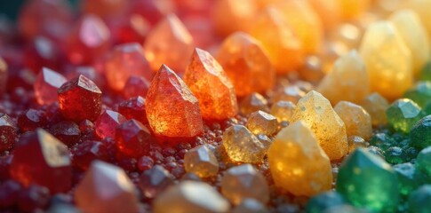 Crystalline Energy Resonance An abstract representation of crystalline energy resonance. Visualize sharp, perfectly formed geometric crystal structures, glowing with pure, internal light. The crystals