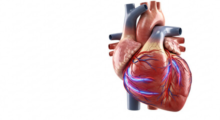 3D Medical Illustration of Congestive Heart Failure Anatomy