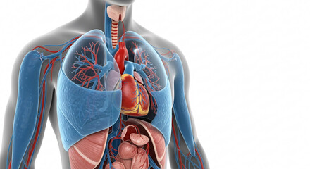 Pulmonary Edema and Fluid Build-Up in Heart Failure – Medical Concept