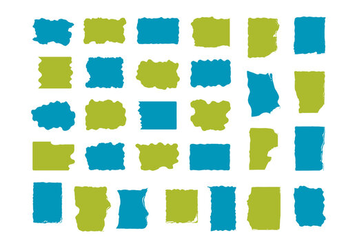 Abstract Torn Paper Rough Edge Shape Element Set