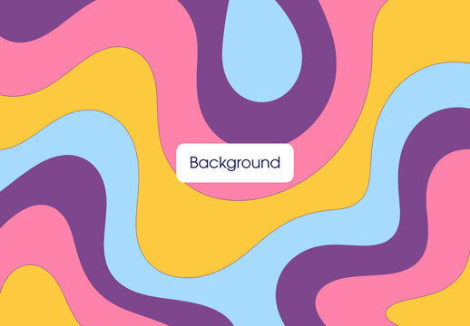 Retro Psychedelic Swirling Solid Color Abstract Background