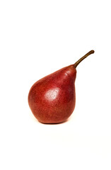 Red pear on a white background. Isolate