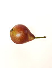 Red pear on a white background. Isolate