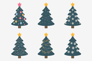 Obraz premium Stylized Xmas Tree Graphics