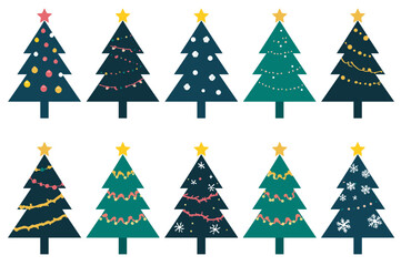 Obraz premium Stylized Xmas Tree Graphics