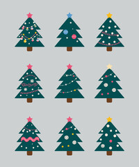 Modern Green Christmas Tree Designs Collection