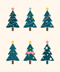 Modern Green Christmas Tree Designs Collection