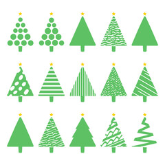 Modern Green Christmas Tree Designs Collection