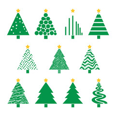 Modern Green Christmas Tree Designs Collection