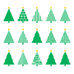 Modern Green Christmas Tree Designs Collection