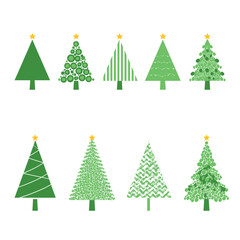 Modern Green Christmas Tree Designs Collection