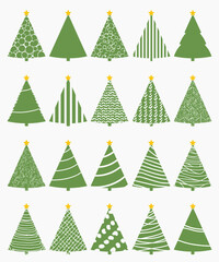 Modern Green Christmas Tree Designs Collection