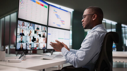 Virtual Meeting: Business Analyst Leading Financial Presentation