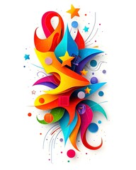 Obraz premium Whimsical Promo Banner Design Template colorful whimsical promo banner for online shop promotion Colorful Lifestyle Brand Marketing Visual Cute Creative Advertising Illustration
