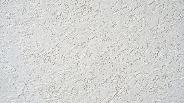 Textured white ceiling with raised patterns, lines and grooves in the plasterwork creating an uneven surface appearance,