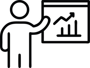 A person giving a presentation or teaching a class.eps