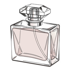 Rectangular glass perfume bottle with faceted cap spray bottle 2