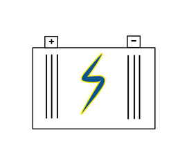 battery icon with lightning strike
