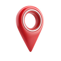 3D Red Map Pointer Icon 