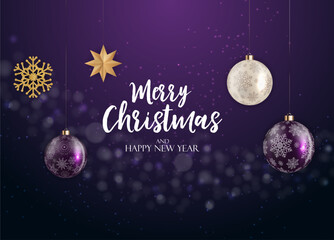 Merry Christmas and Happy New year Celebration vector illustration 